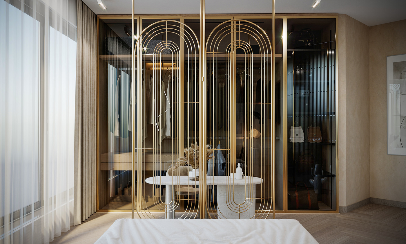 modern，Simplicity，Female bedroom，