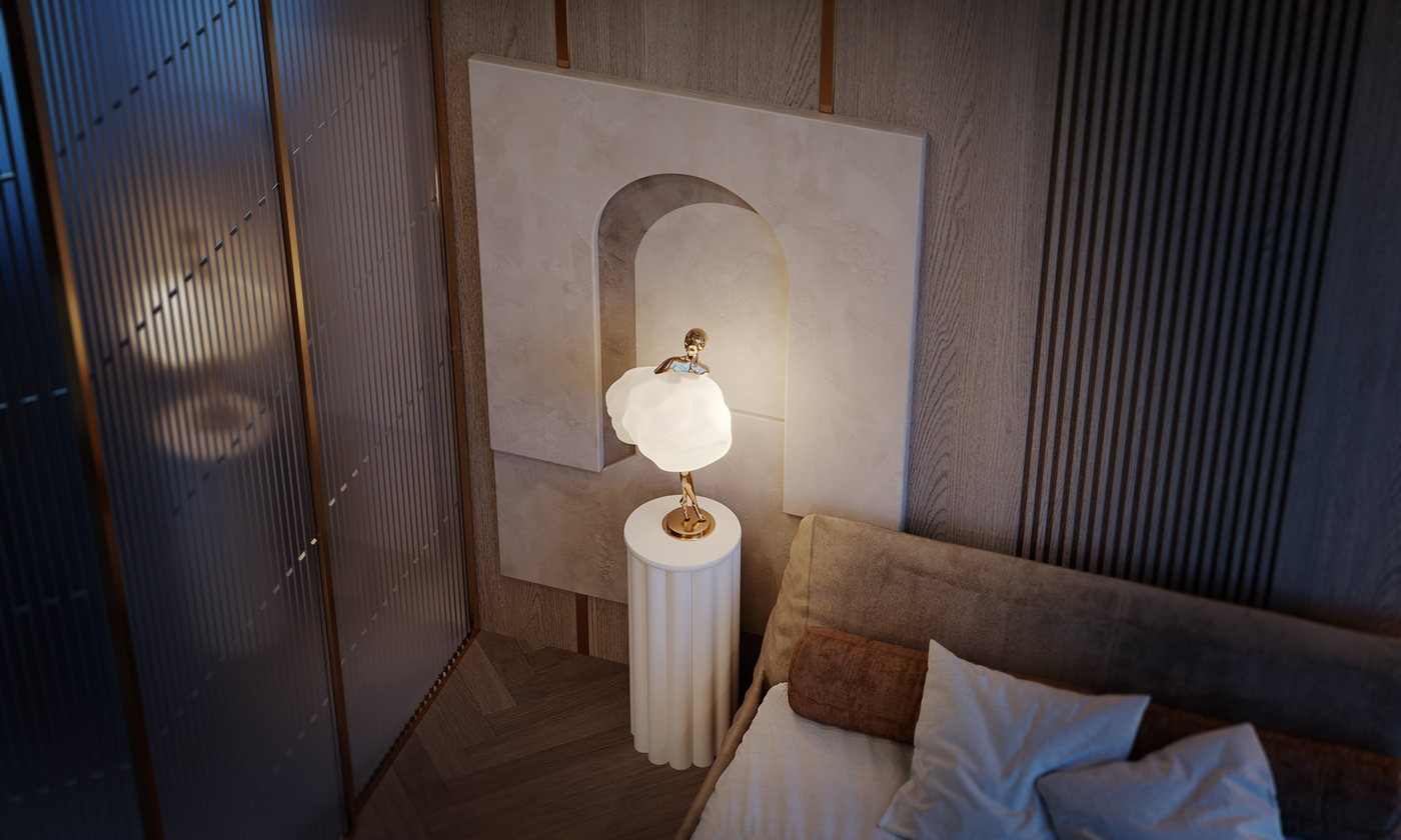 modern，Simplicity，Female bedroom，