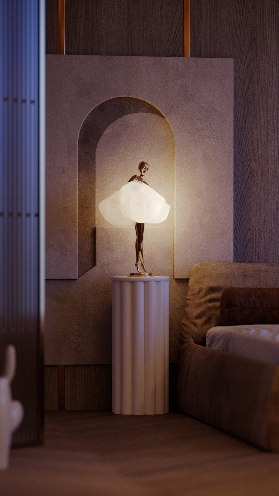 modern，Simplicity，Female bedroom，