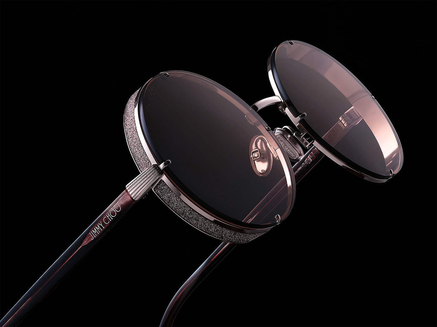 Sunglasses，Retro，rose gold，high-end，