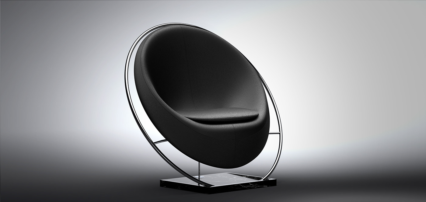 Eclipse chair，circular，Equation coffee table，