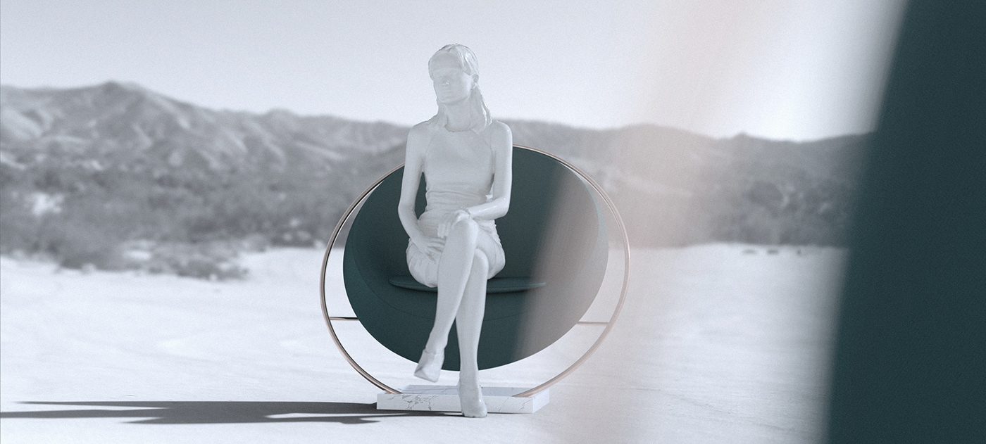 Eclipse chair，circular，Equation coffee table，