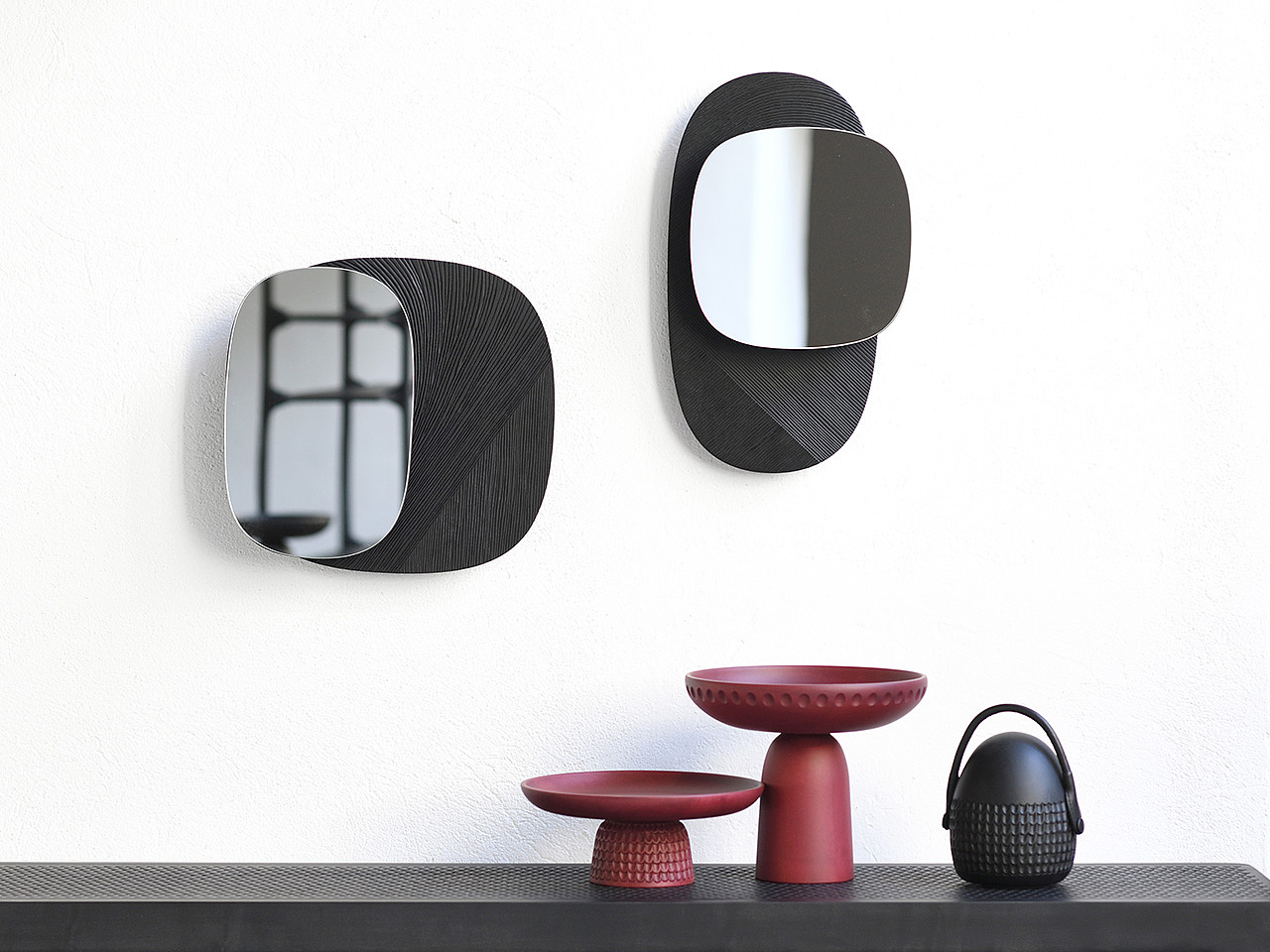 日蚀壁镜，Eclipse Wall Mirrors，艺术，镜子，家居，