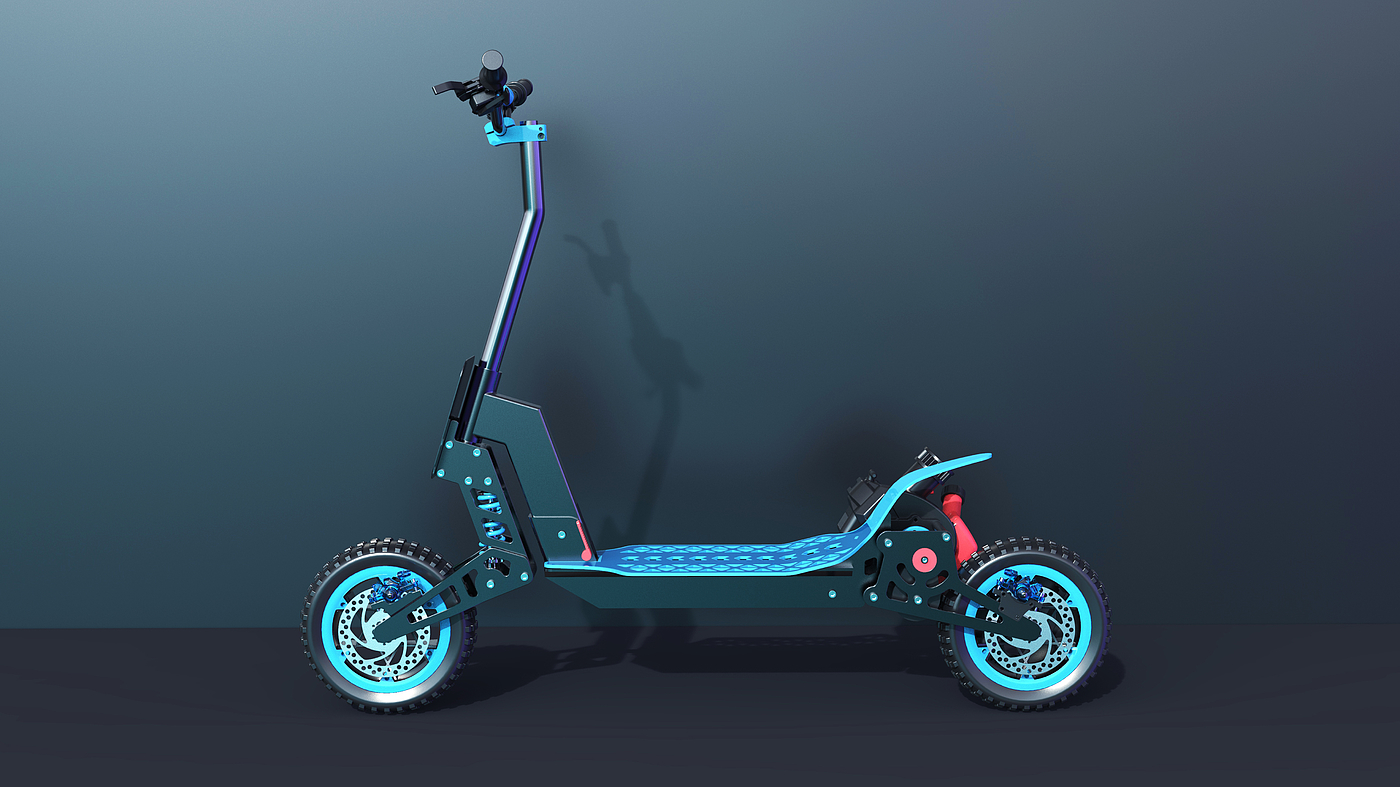 product design，Appearance design，Structural design，Heat wave design，Intelligent scooter，