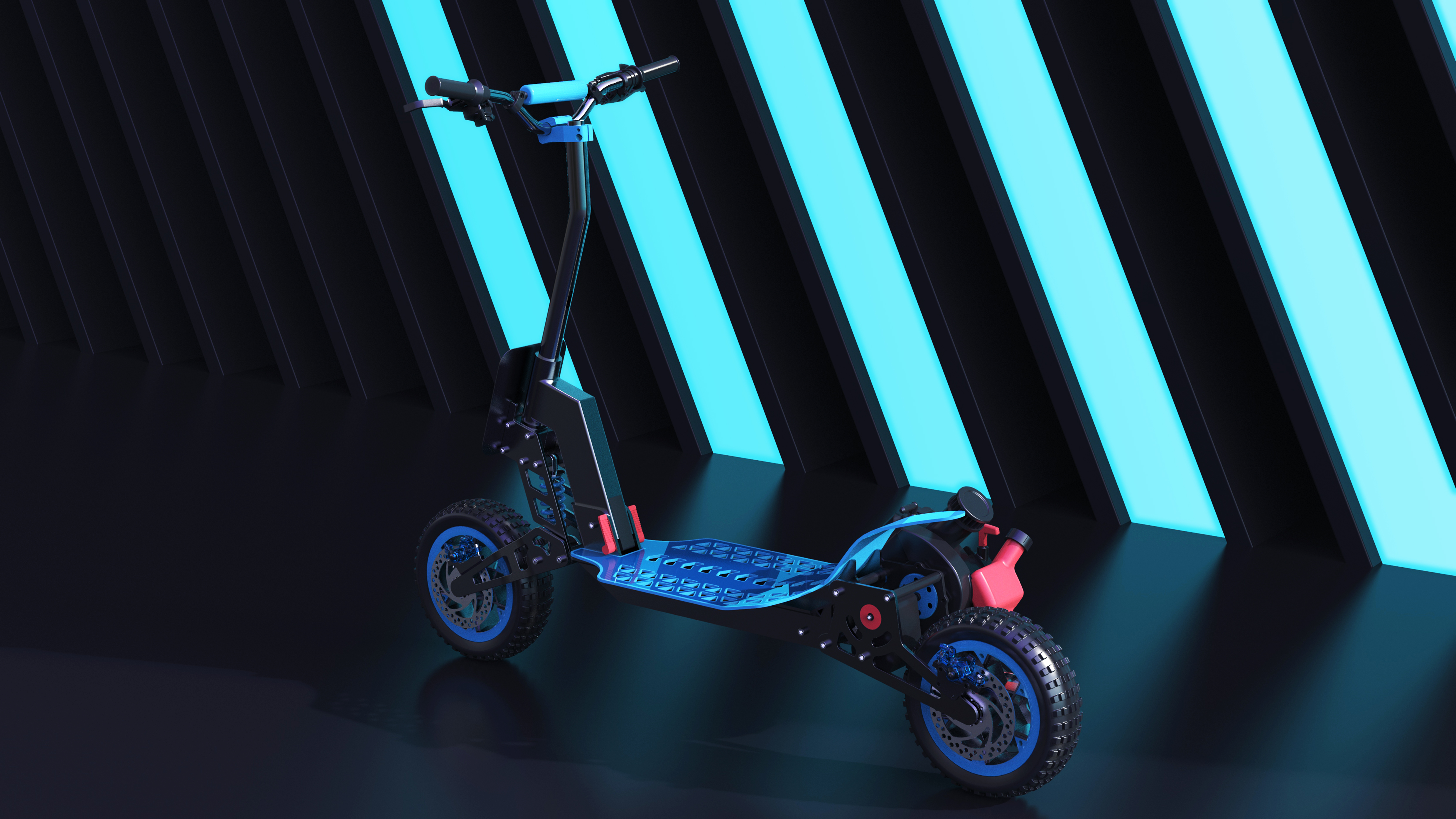 product design，Appearance design，Structural design，Heat wave design，Intelligent scooter，