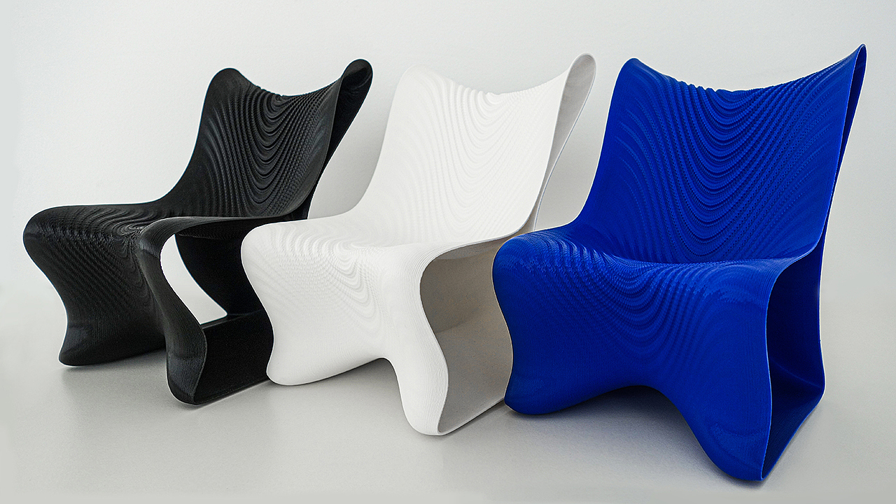 3D printing，chair，Undulating sea water，