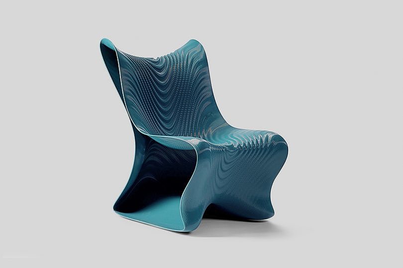 3D printing，chair，Undulating sea water，