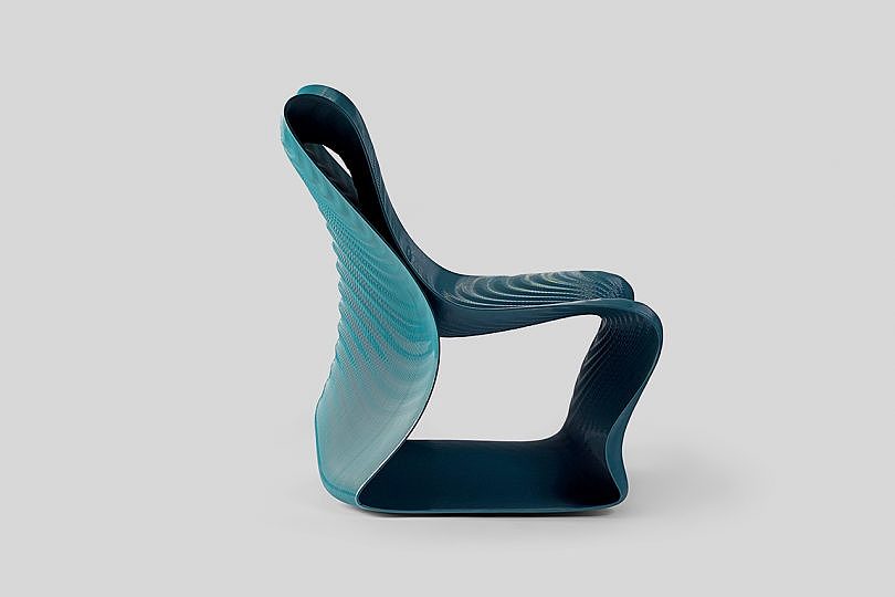 3D printing，chair，Undulating sea water，