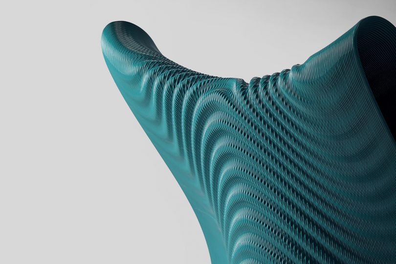 3D printing，chair，Undulating sea water，