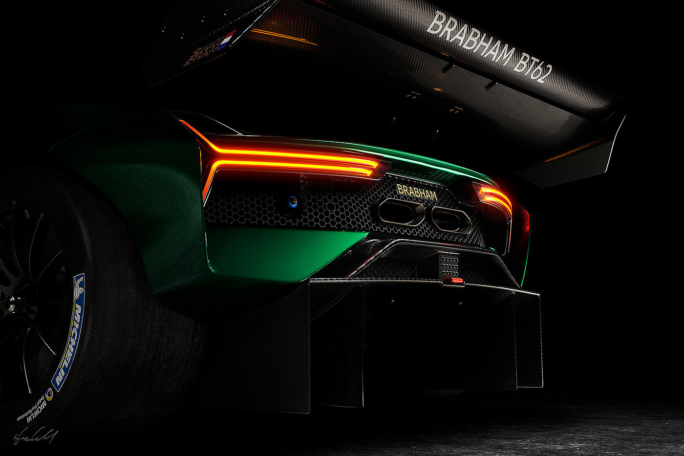 Brabham，BT62，maya，vray，Super car，