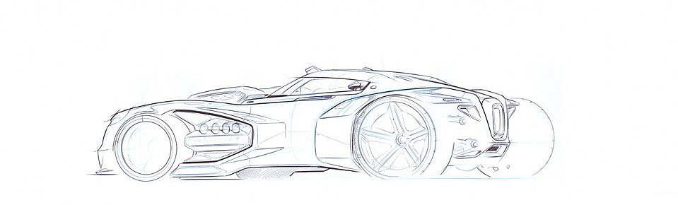 Hand drawn，course，ps，automobile，