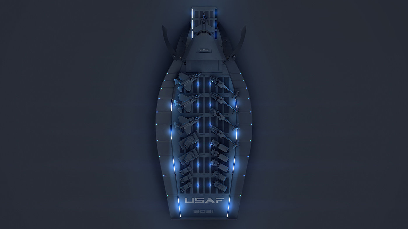 Cargo plane，conceptual design，Sense of future，