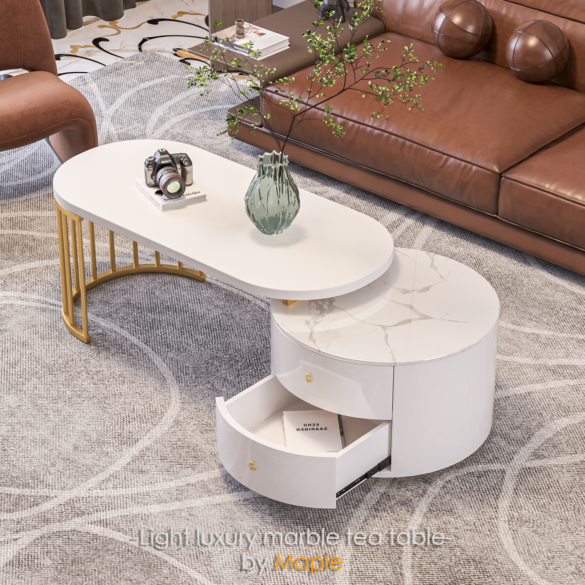 tea table，Son and mother，Iron art，design sketch，3d，corona，max，furniture，