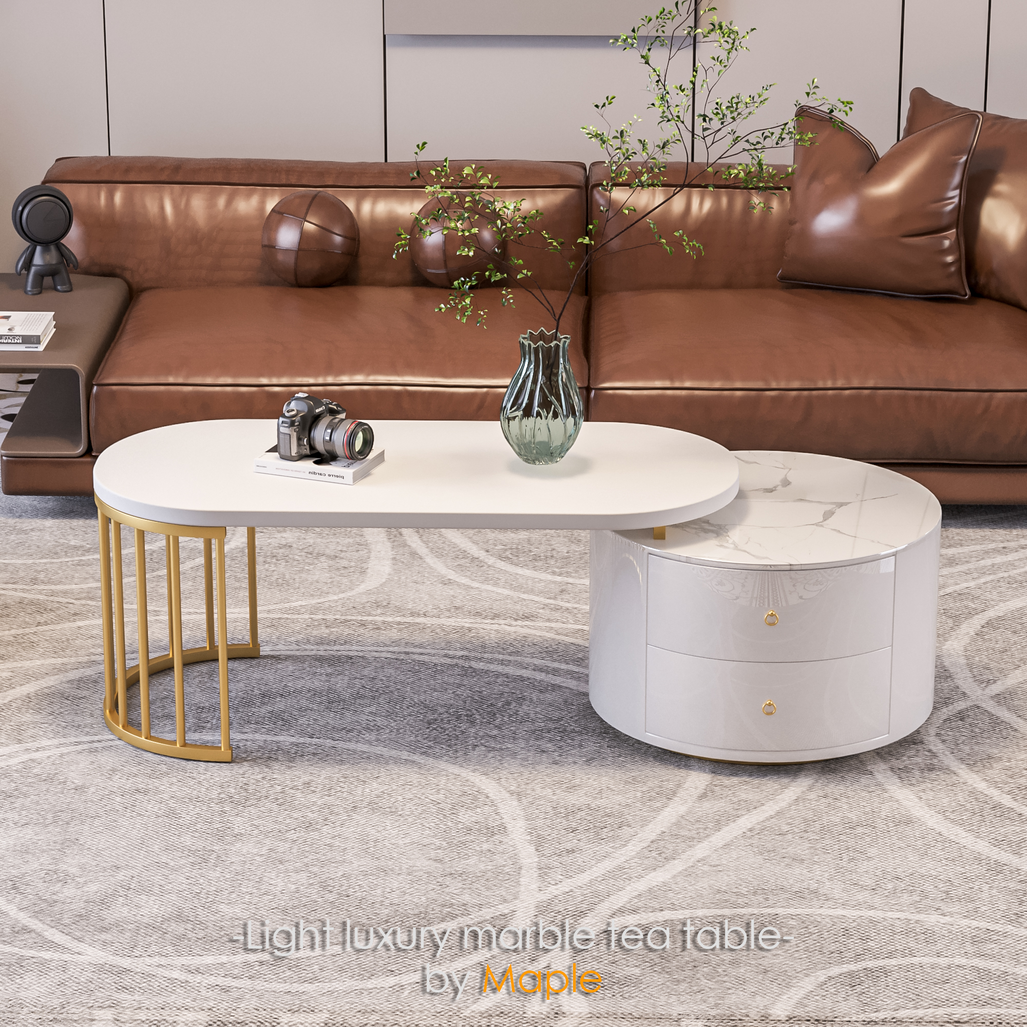 tea table，Son and mother，Iron art，design sketch，3d，corona，max，furniture，