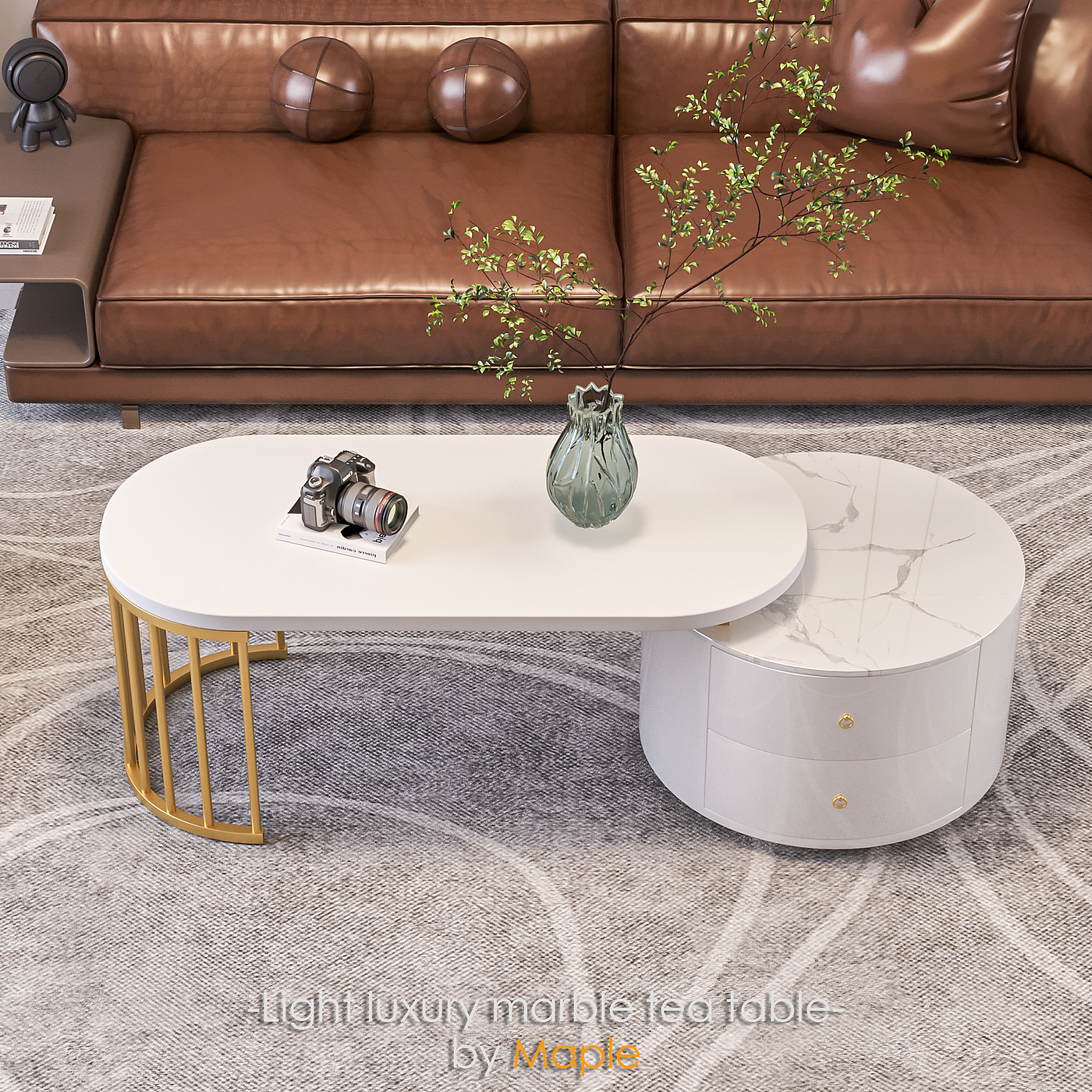 tea table，Son and mother，Iron art，design sketch，3d，corona，max，furniture，