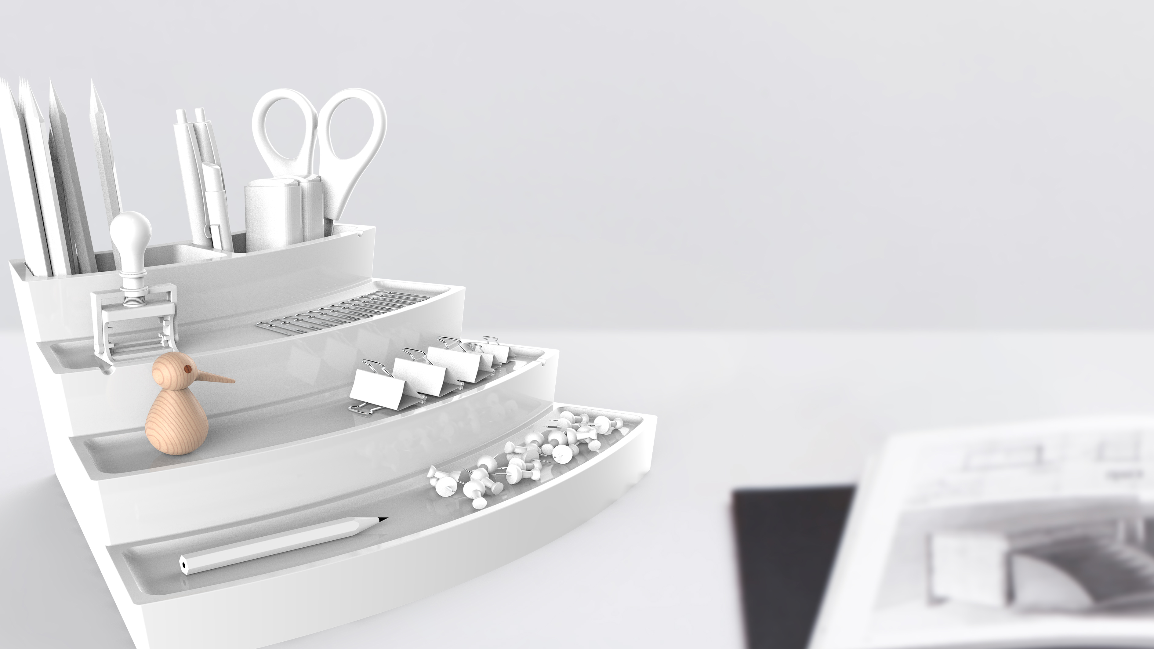 Terraces, pen holders, ceramics，