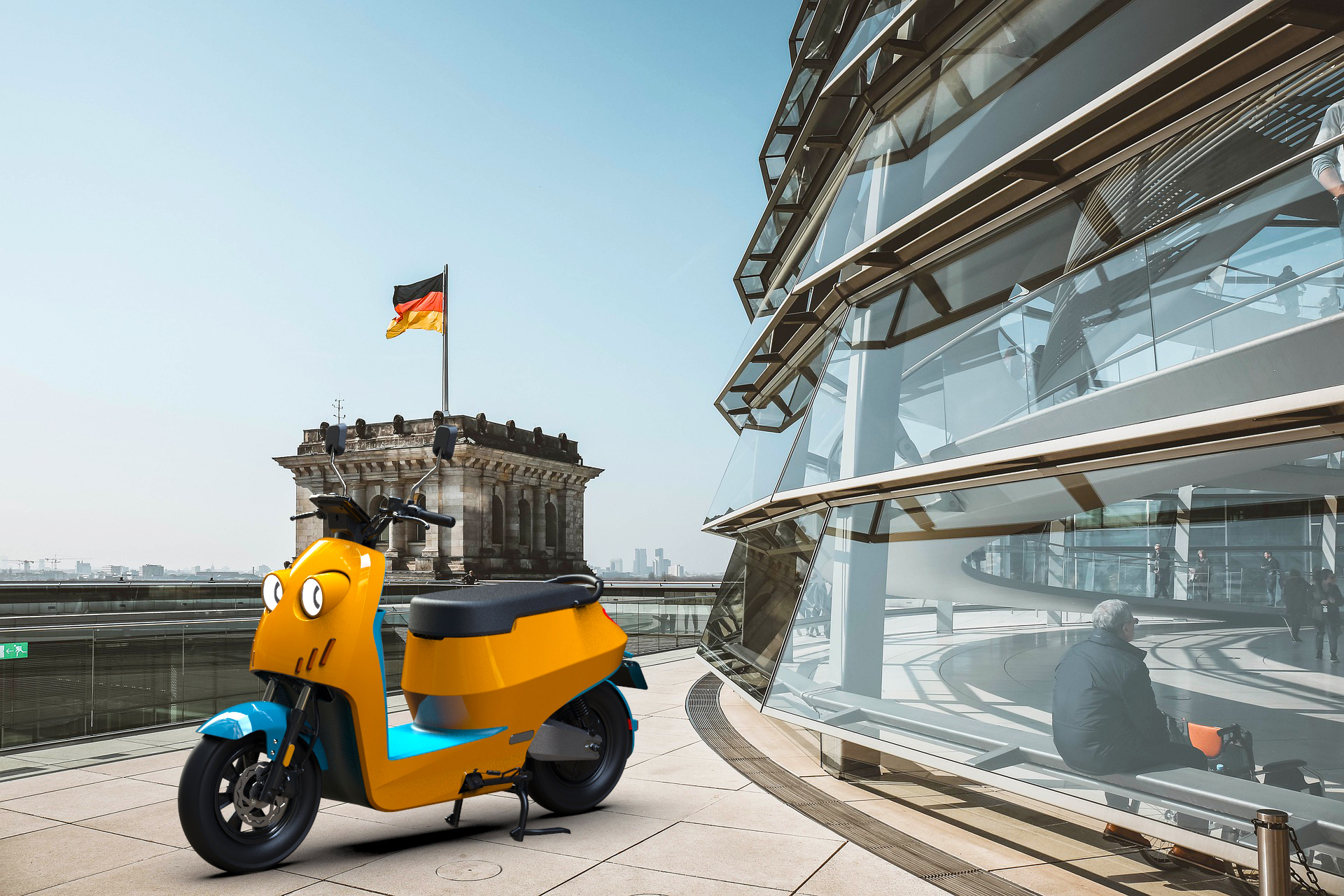 Round lamp，Electric vehicle，Electric friction，Women's car，lovely，Design，Electric two wheeled vehicle，UG surface + KS rendering，