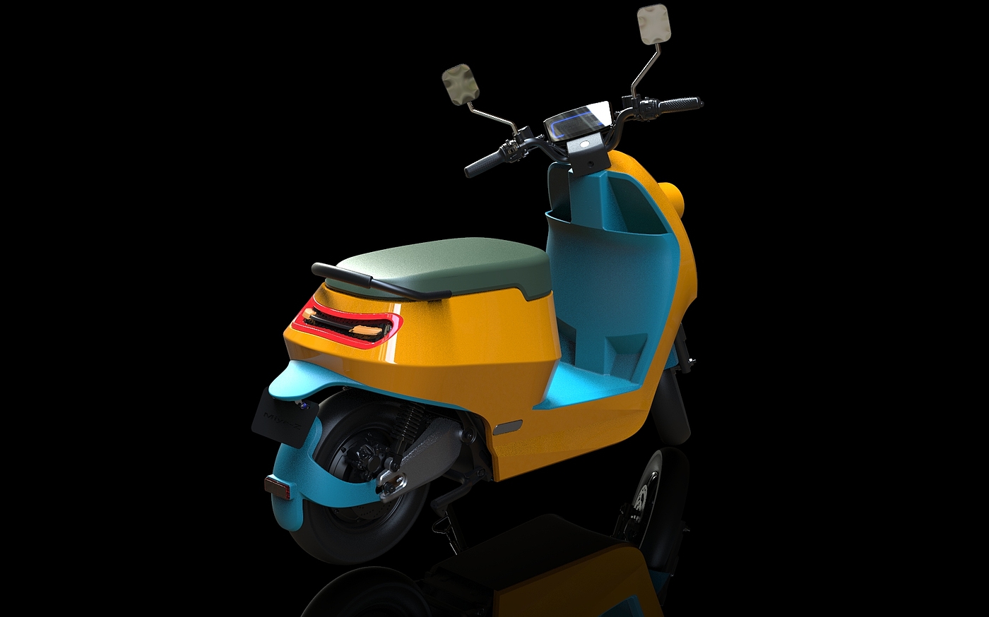 Round lamp，Electric vehicle，Electric friction，Women's car，lovely，Design，Electric two wheeled vehicle，UG surface + KS rendering，