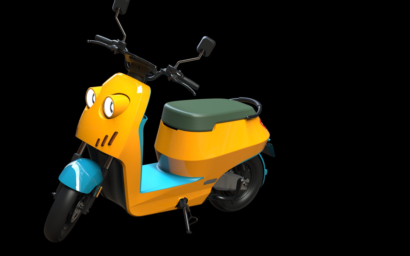 Round lamp，Electric vehicle，Electric friction，Women's car，lovely，Design，Electric two wheeled vehicle，UG surface + KS rendering，