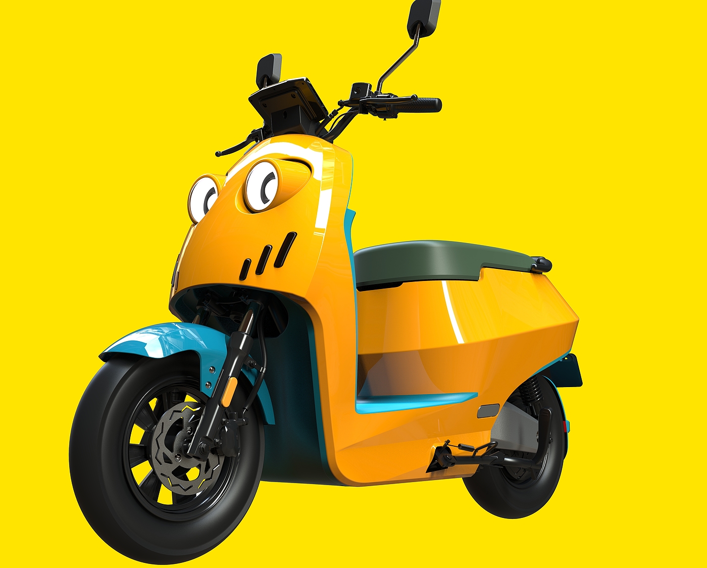 Round lamp，Electric vehicle，Electric friction，Women's car，lovely，Design，Electric two wheeled vehicle，UG surface + KS rendering，