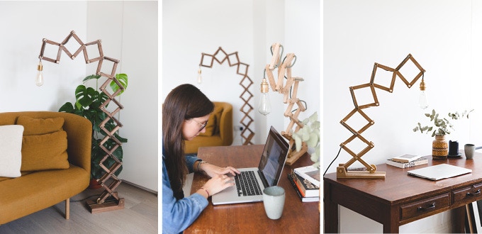 Desk lamp，Topological deformation，Telescopic design，Floor lamp，