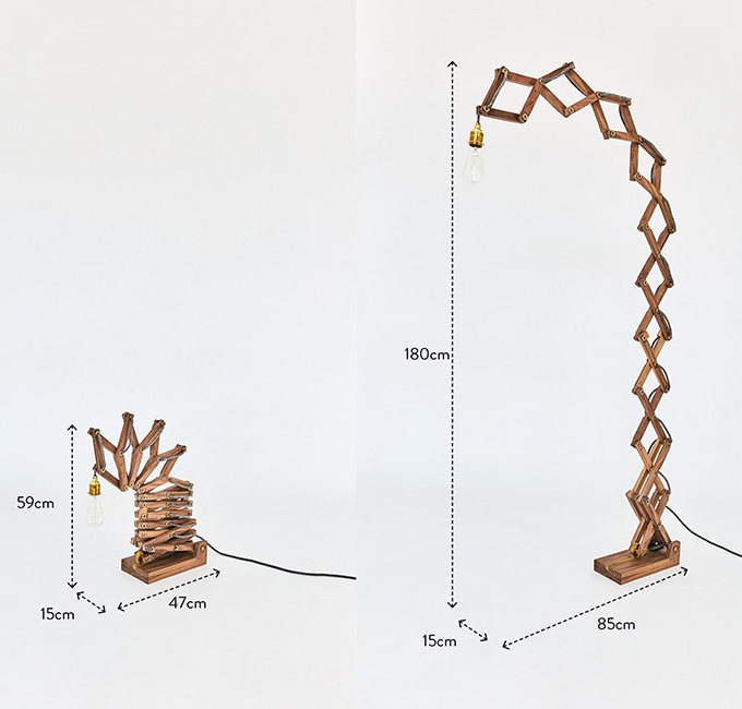 Desk lamp，Topological deformation，Telescopic design，Floor lamp，