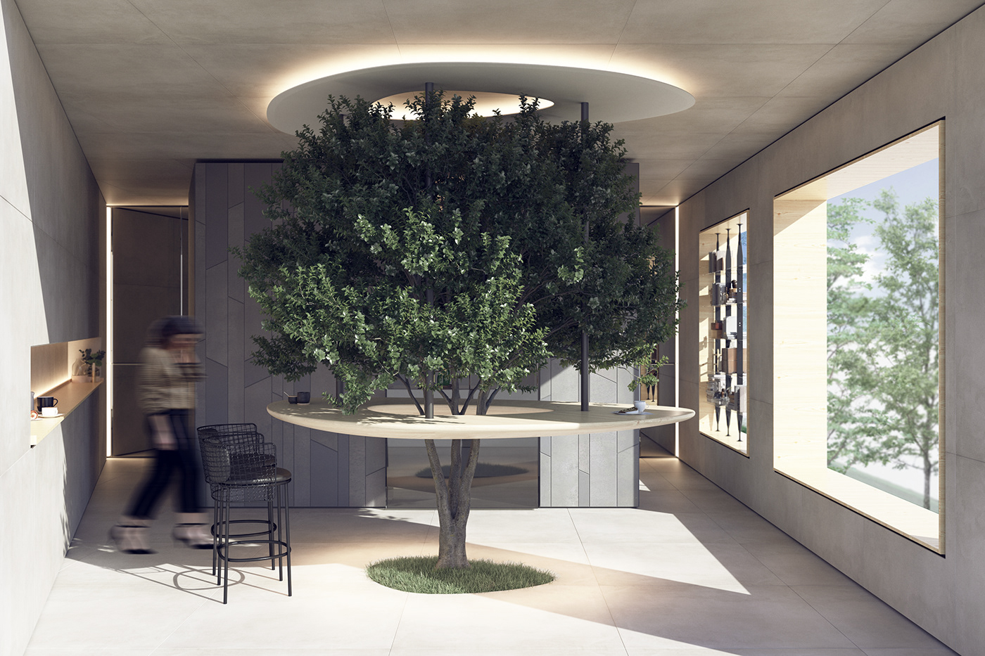 Interior design，furniture，café，industrial design，