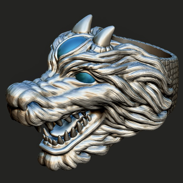 Zbrush，keyshot，modeling，Ring，Male ring，