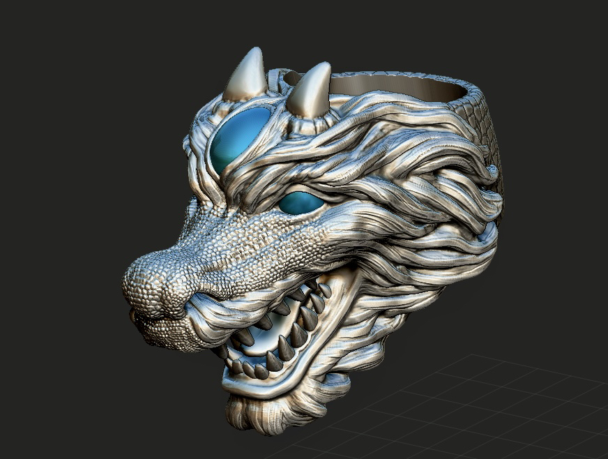 Zbrush，keyshot，modeling，Ring，Male ring，