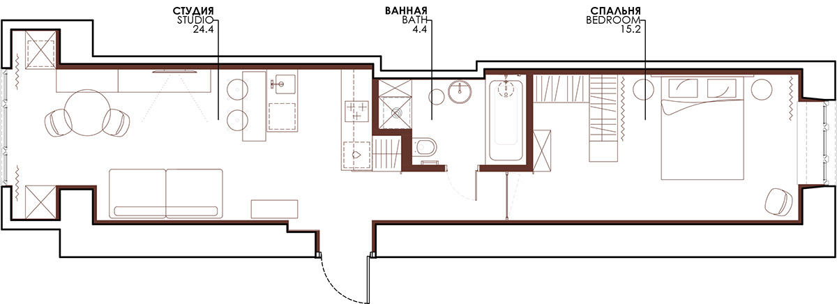 Interior design，3D max，STAROPOMINOVSKAYA，Home Furnishing，residence，