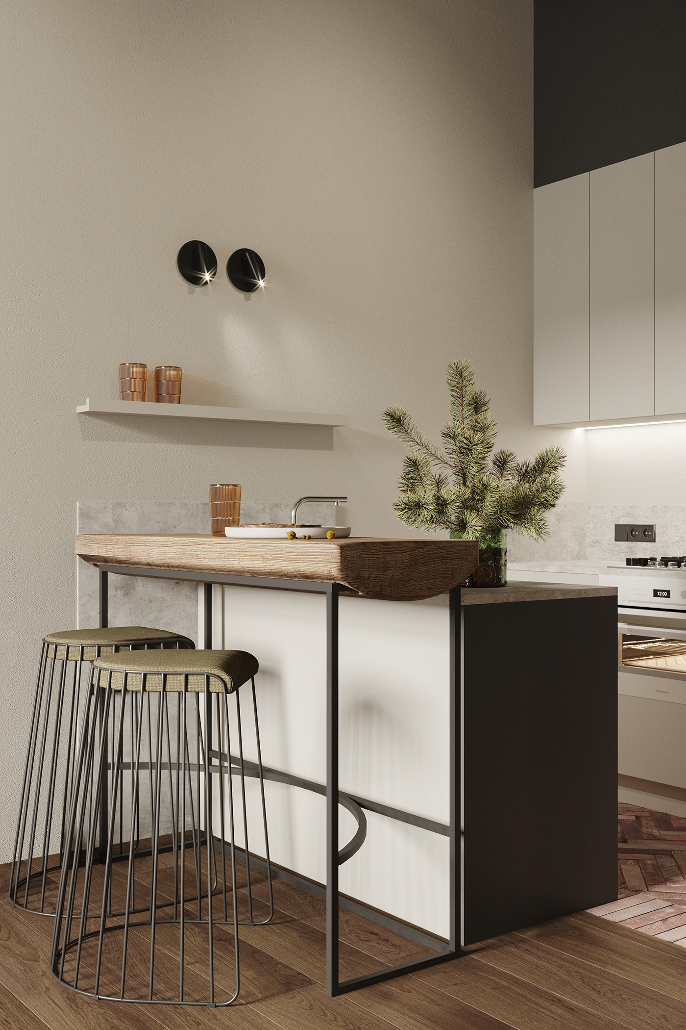 Interior design，3D max，STAROPOMINOVSKAYA，Home Furnishing，residence，