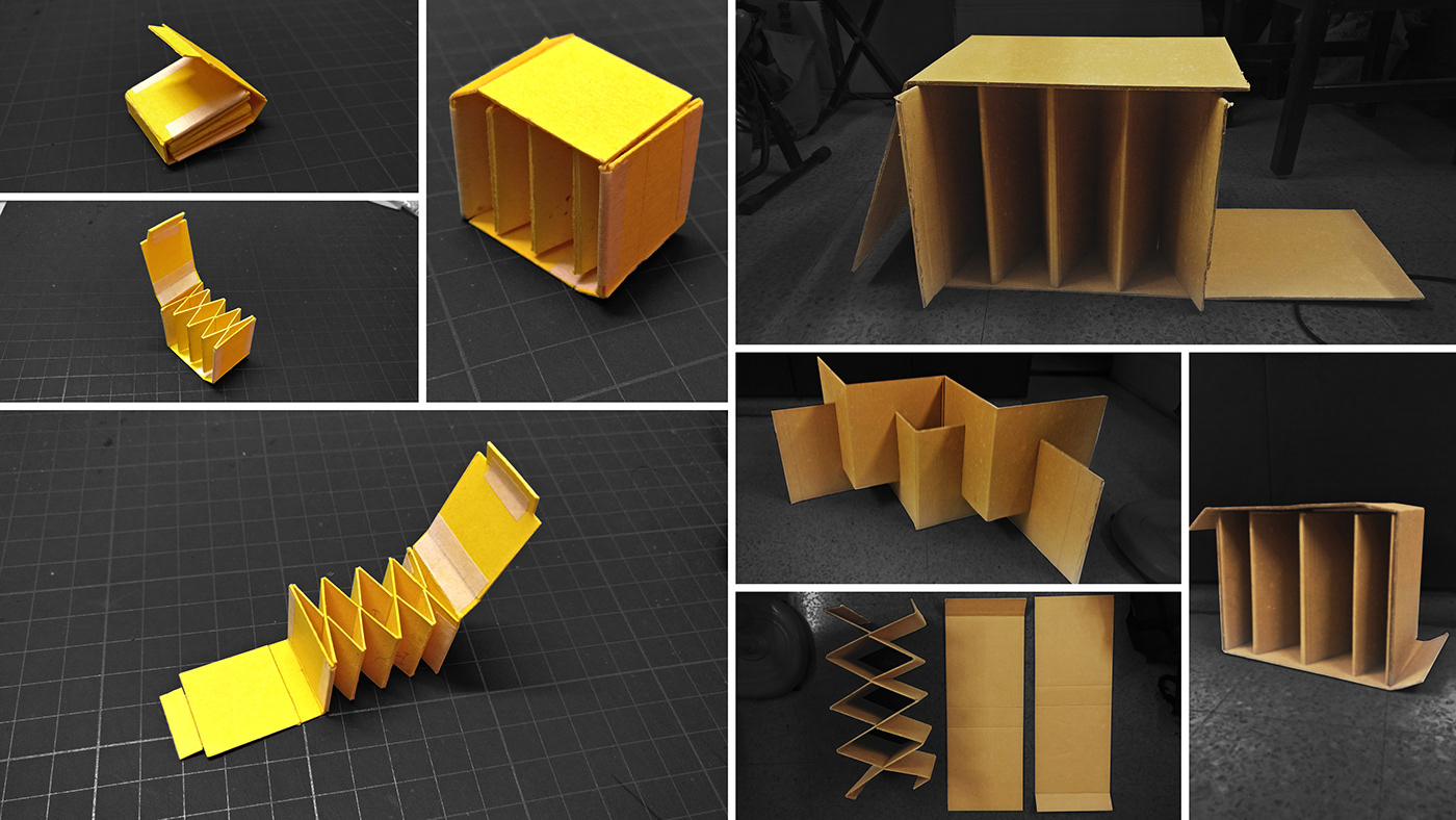 diy，Folding furniture，Double corrugated board，