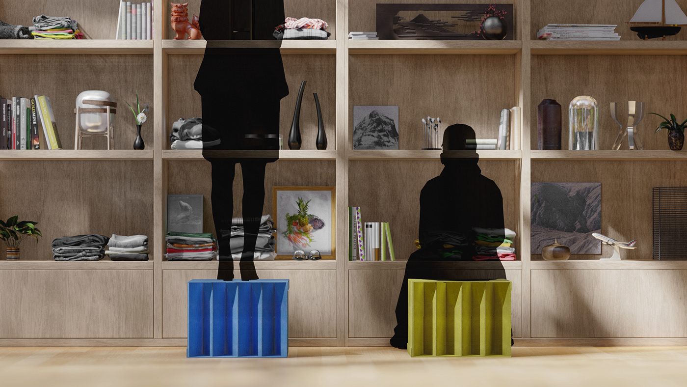 diy，Folding furniture，Double corrugated board，