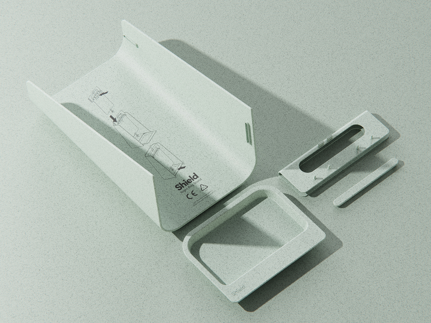 Shield，Medical products，Redesign，Urine bag，recovery，