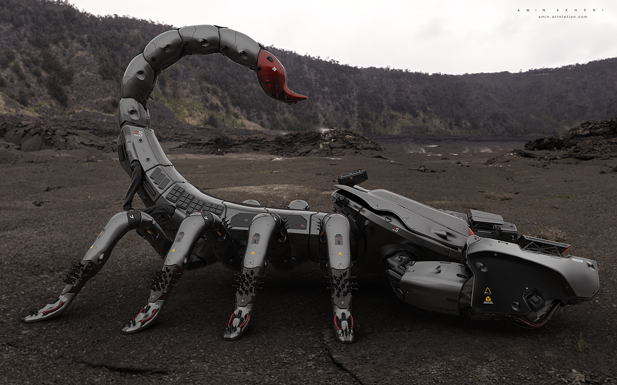 Soul eating golden scorpion，Deathstalker，scorpion，Character design，Mecha，robot，science fiction，