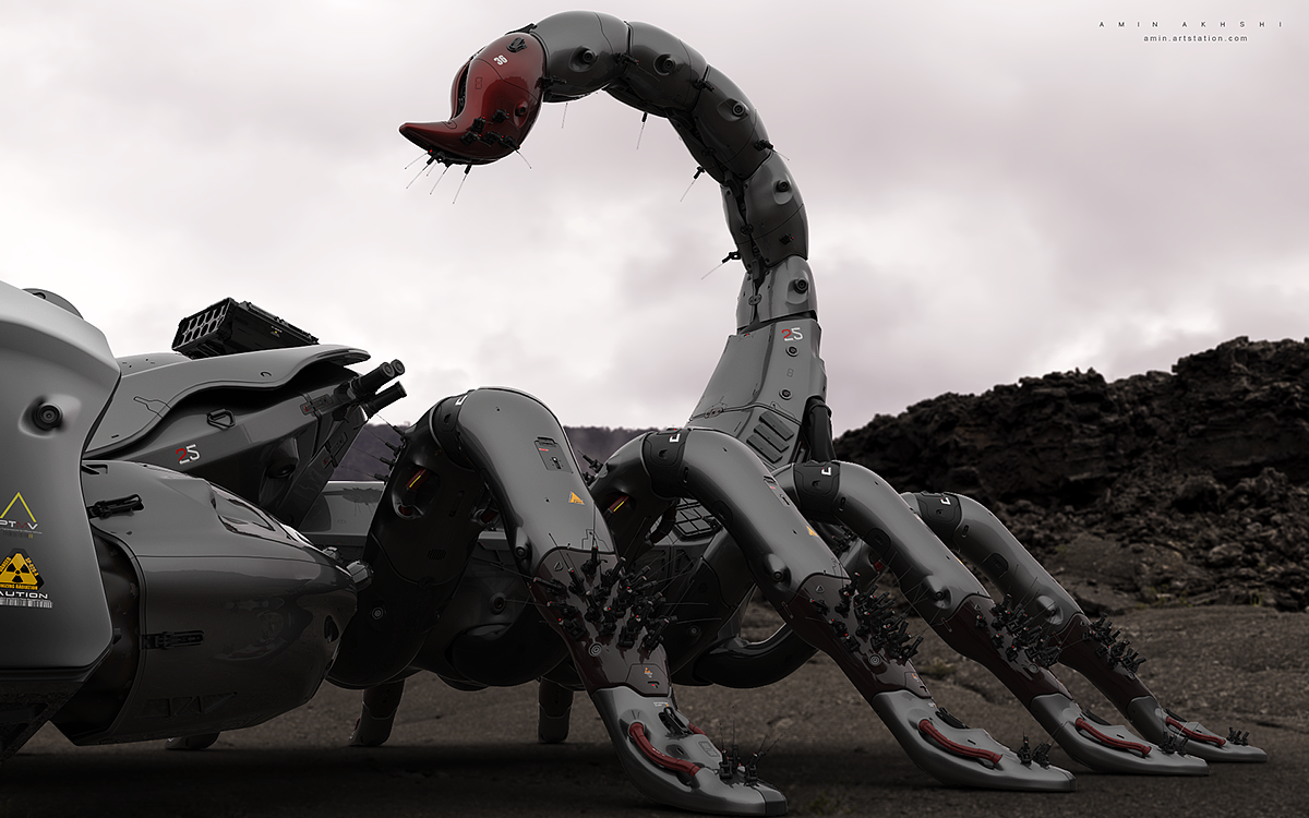 噬魂金蝎，Deathstalker，蝎子，人物设计，机甲，机器人，科幻，