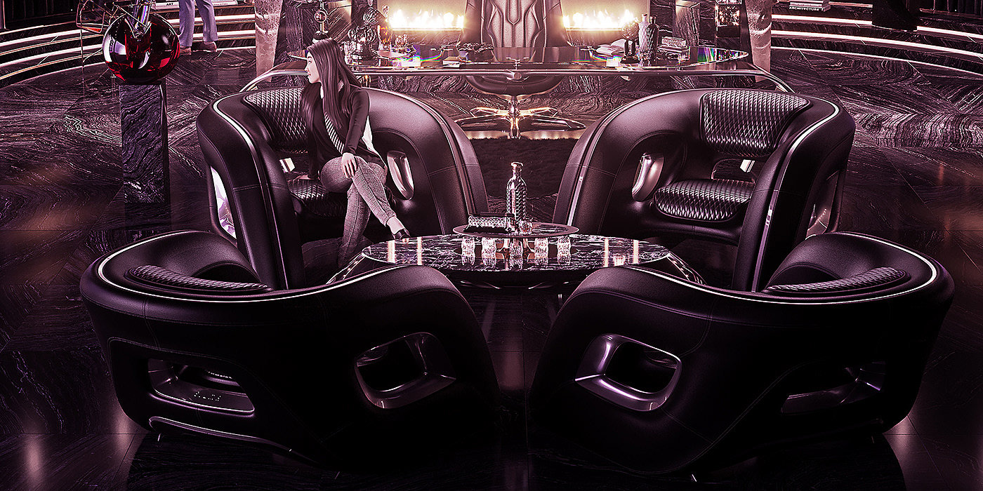 furniture，luxury，concept，Armchair，Eye armchair，Architectural modeling，