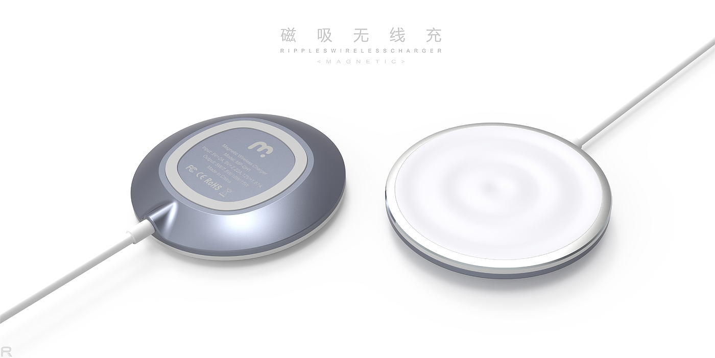 Wireless Charger，Magnetic suction wireless charging，