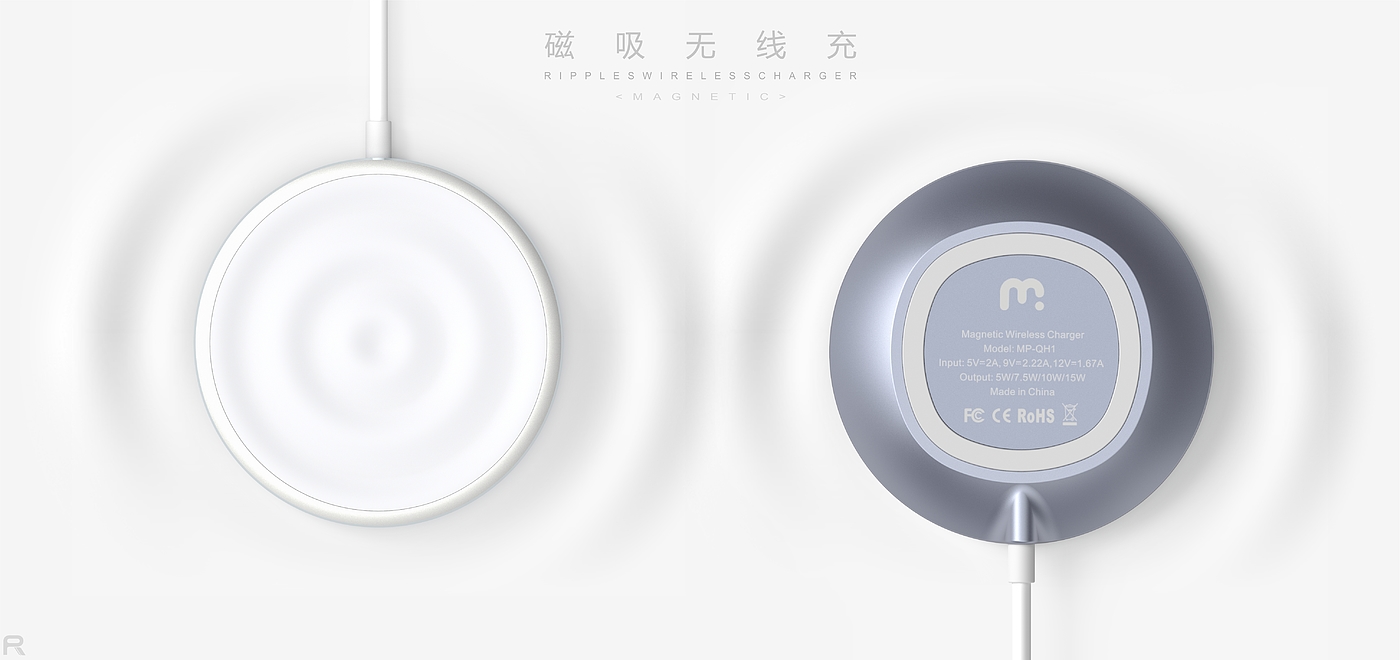 Wireless Charger，Magnetic suction wireless charging，