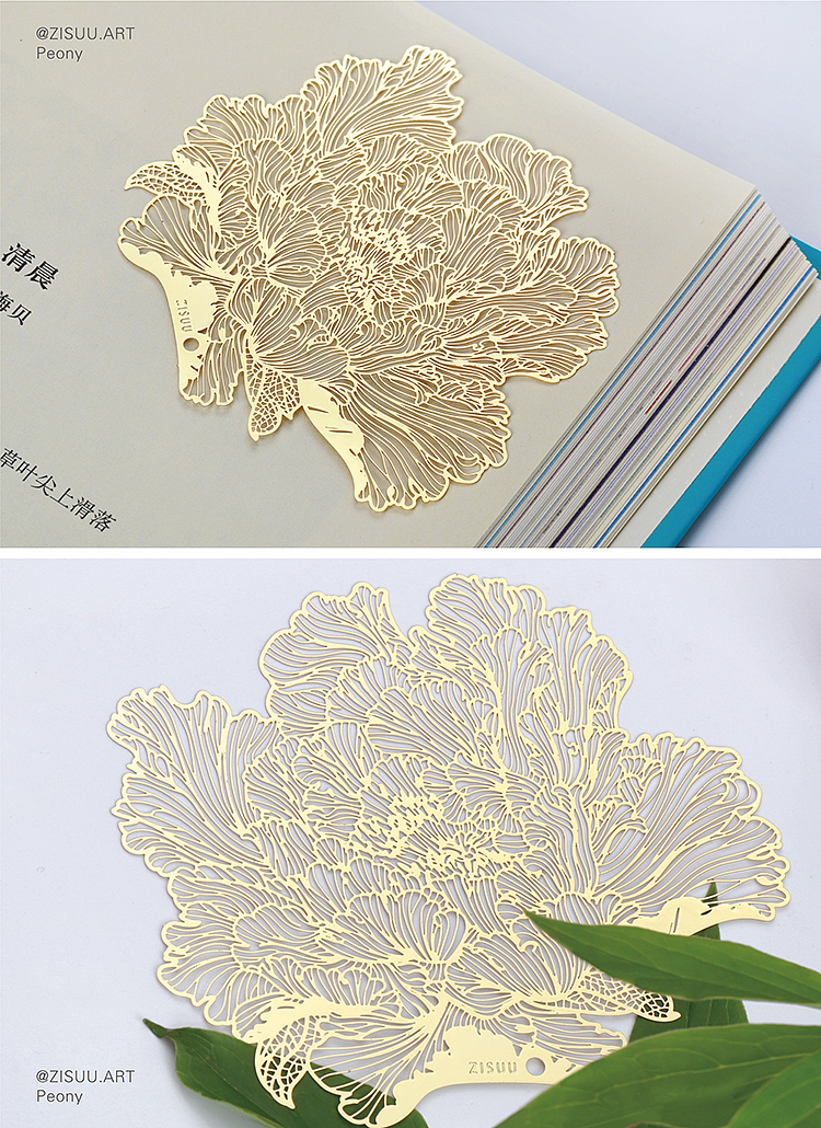 Original design，bookmark，Brass metal，Cultural and creative art，