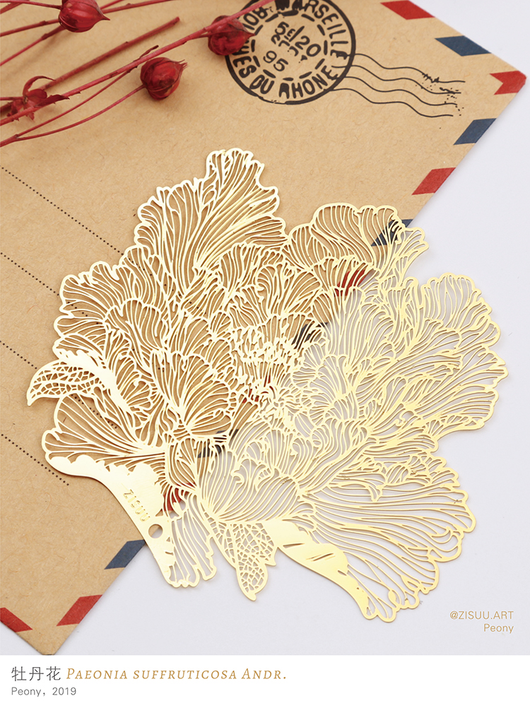 Original design，bookmark，Brass metal，Cultural and creative art，