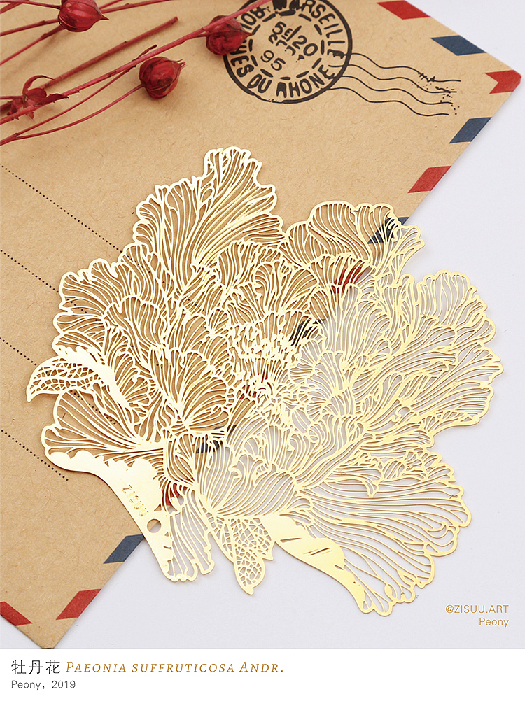 Original design，bookmark，Brass metal，Cultural and creative art，
