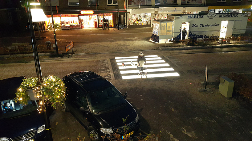 luminescence，zebra crossing，Netherlands，traffic safety，