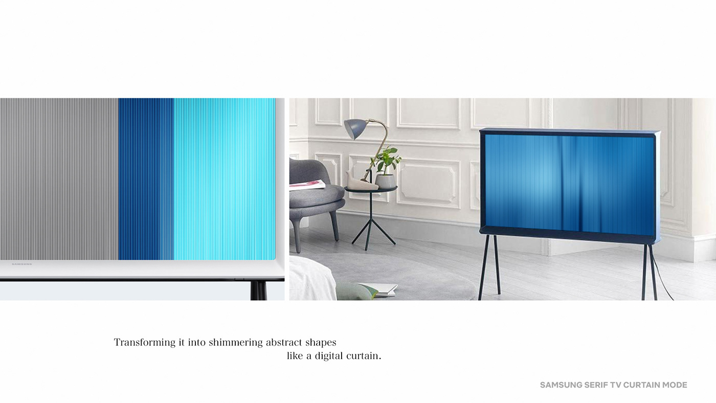 Curtain mode，television，Samsung，Serif，