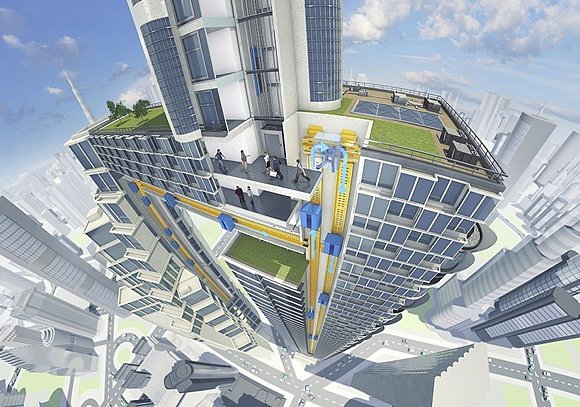 Elevator.，concept，future，Magnetic cordless，Multi，