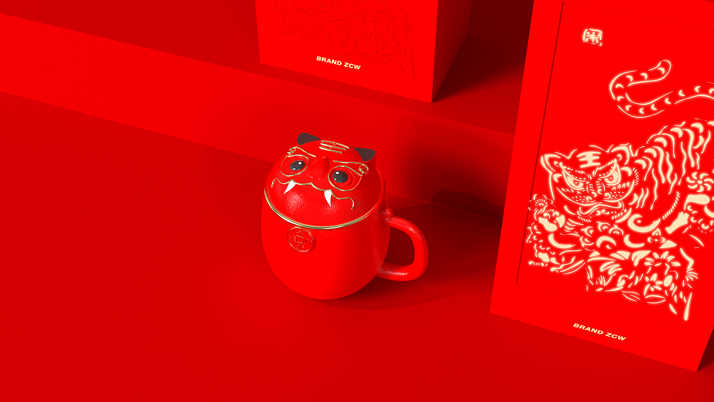 Mug，tiger，packing，