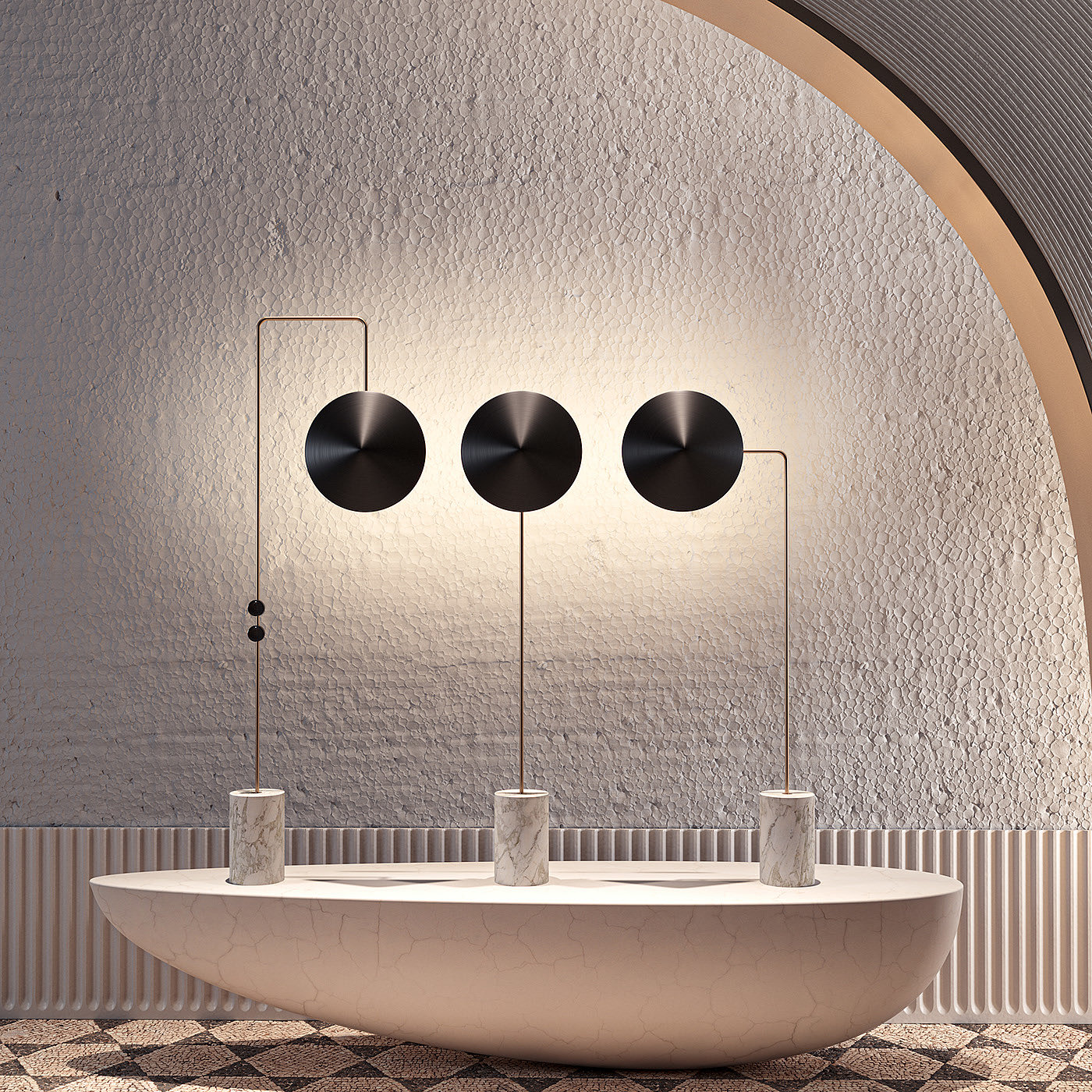 Moon Lamp，3xDS，lamp，shadow，brass，