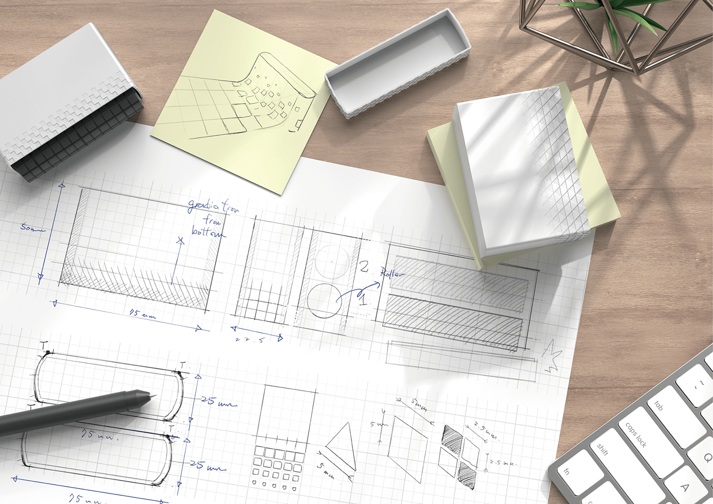grid，Ink and wash，5mm，Quick drying，