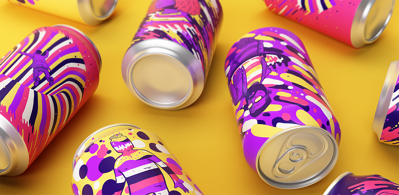 Canned beverage, packaging design，