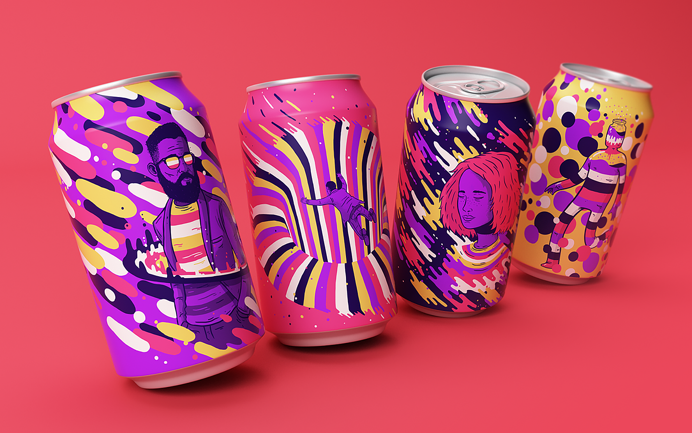 Canned beverage, packaging design，